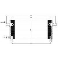 Радиатор кондиционера TG-A (02-), TG-S (07-), TG-X (07-) 750X351X16